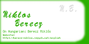miklos berecz business card